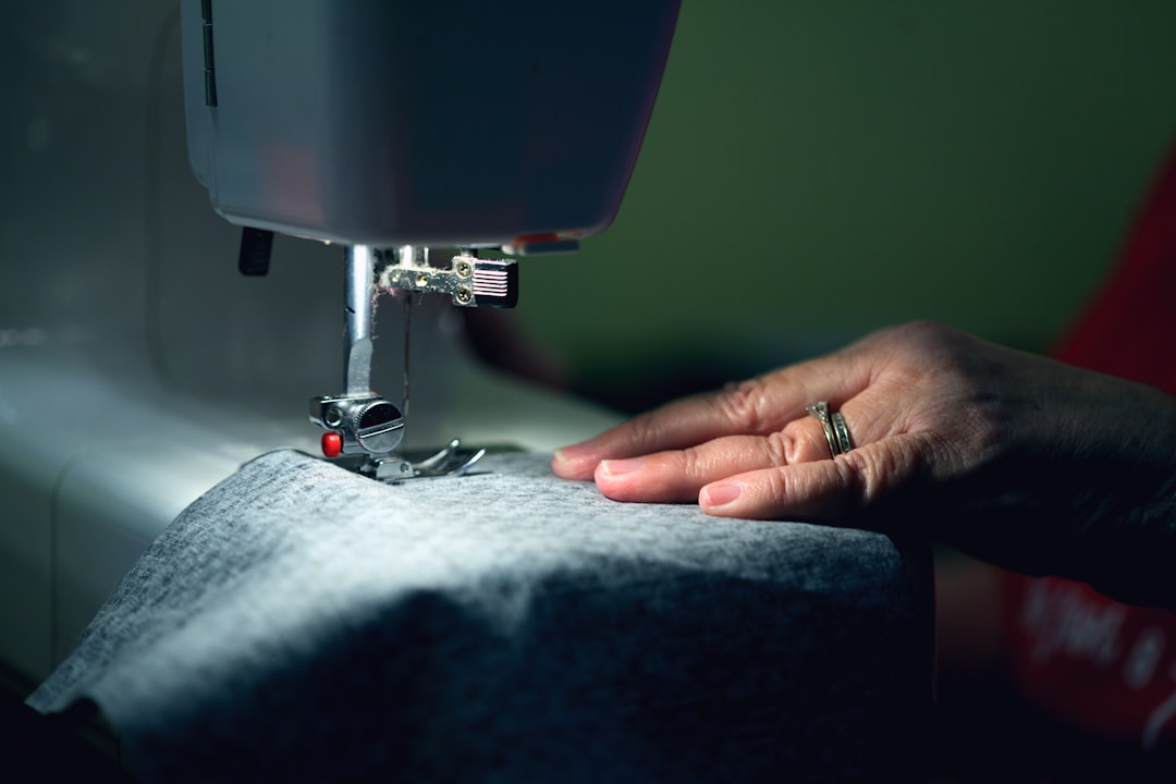 Seamstress working on garment alterations